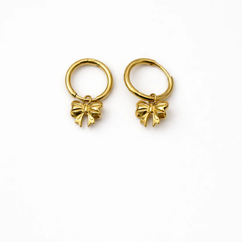 Trustora Golden Charm Bali Hoops