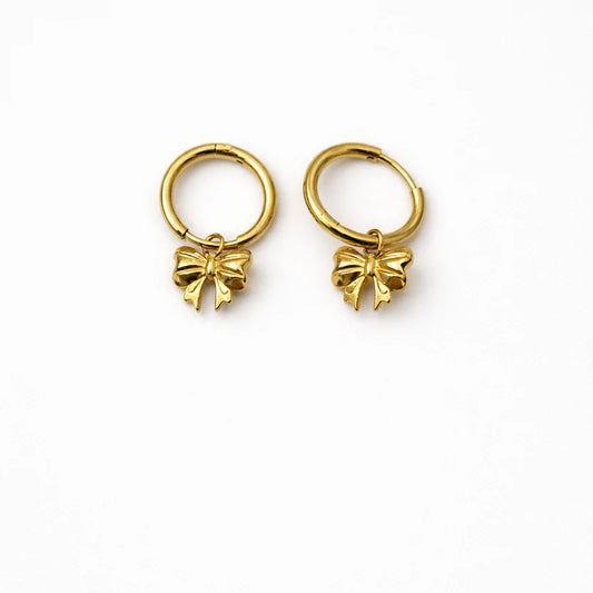 Trustora Golden Charm Bali Hoops