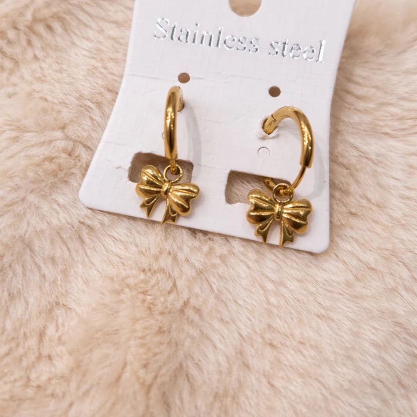 Trustora Golden Charm Bali Hoops